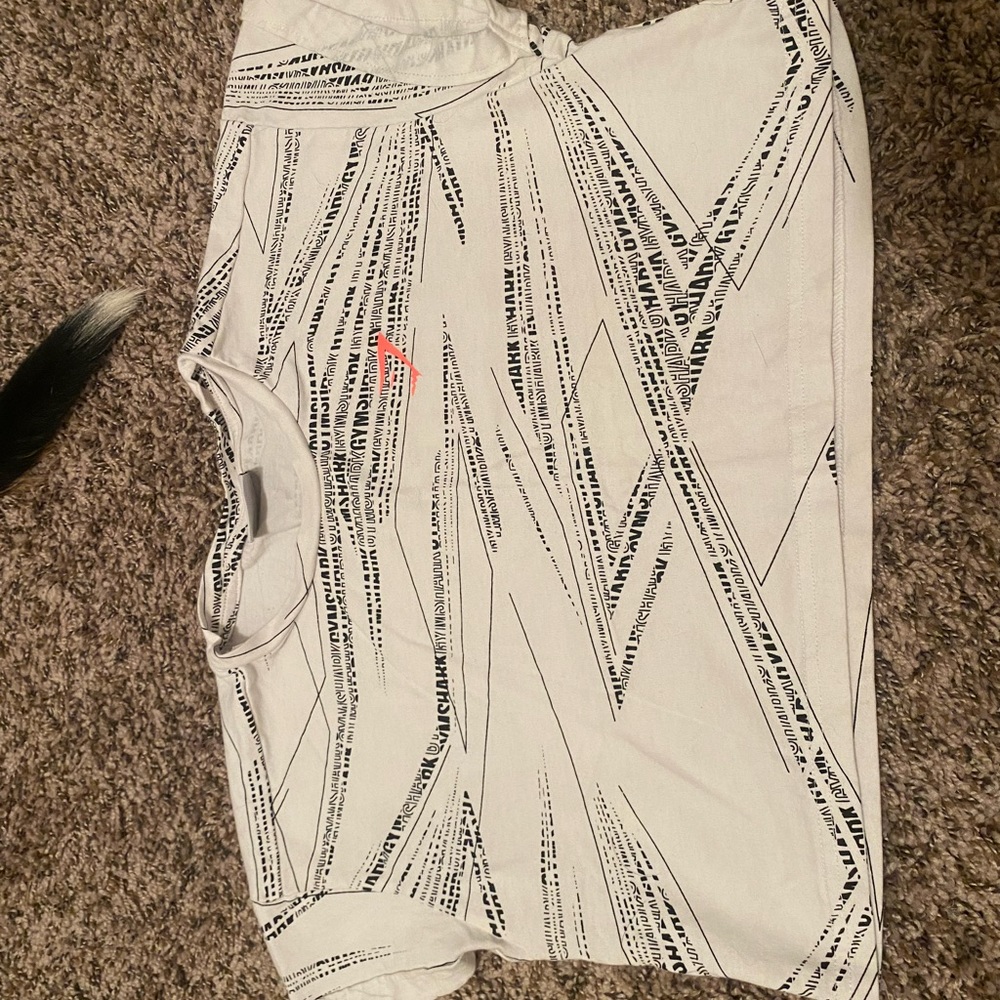 Gymshark Zone Graphic Crop Tee Black/white workout crop